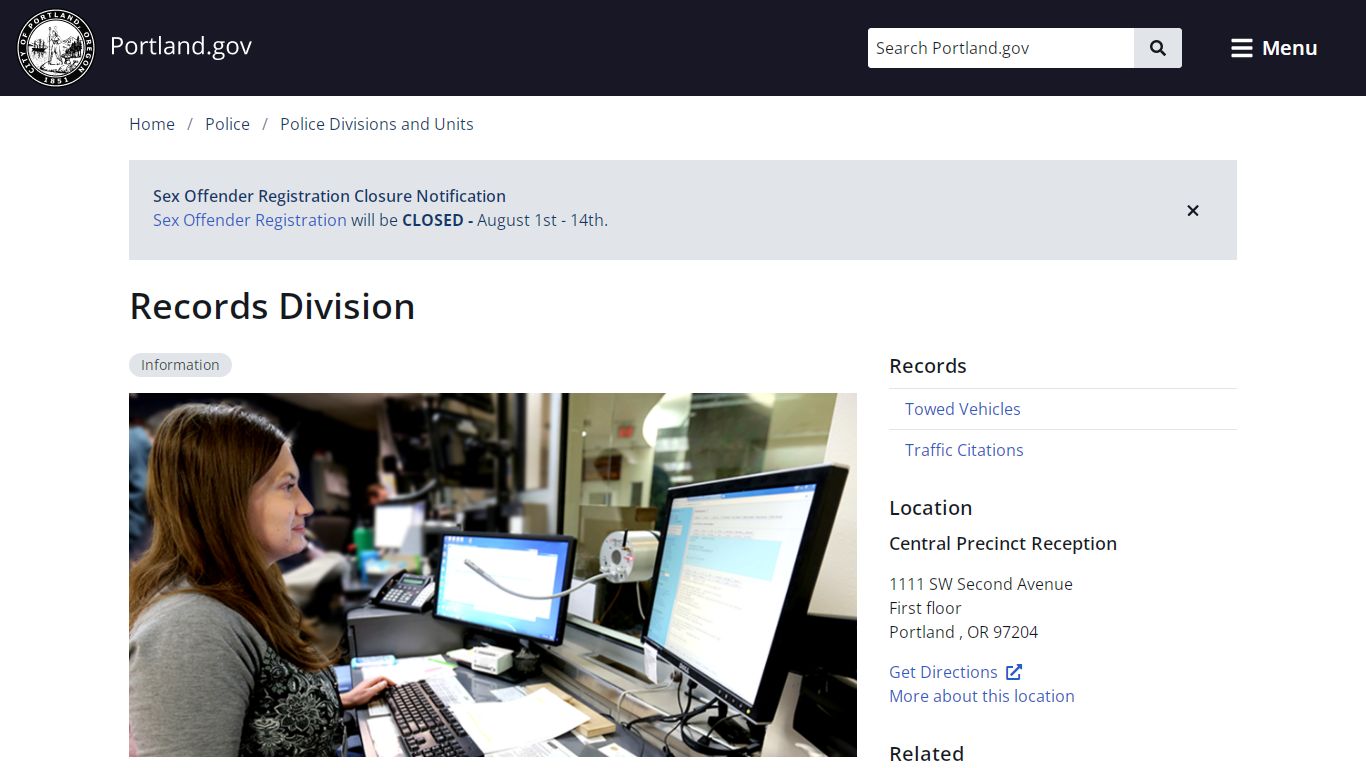 Police Records | The City of Portland, Oregon