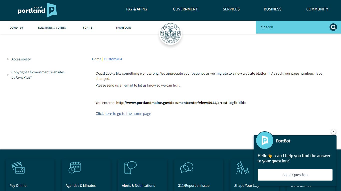 Portland Police Department Arrest and Criminal Summons Log ...